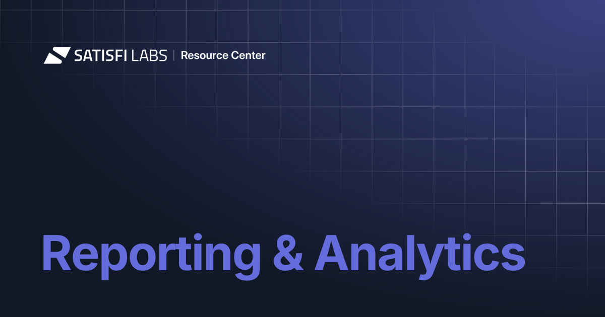 Reporting & Analytics | Resource Center